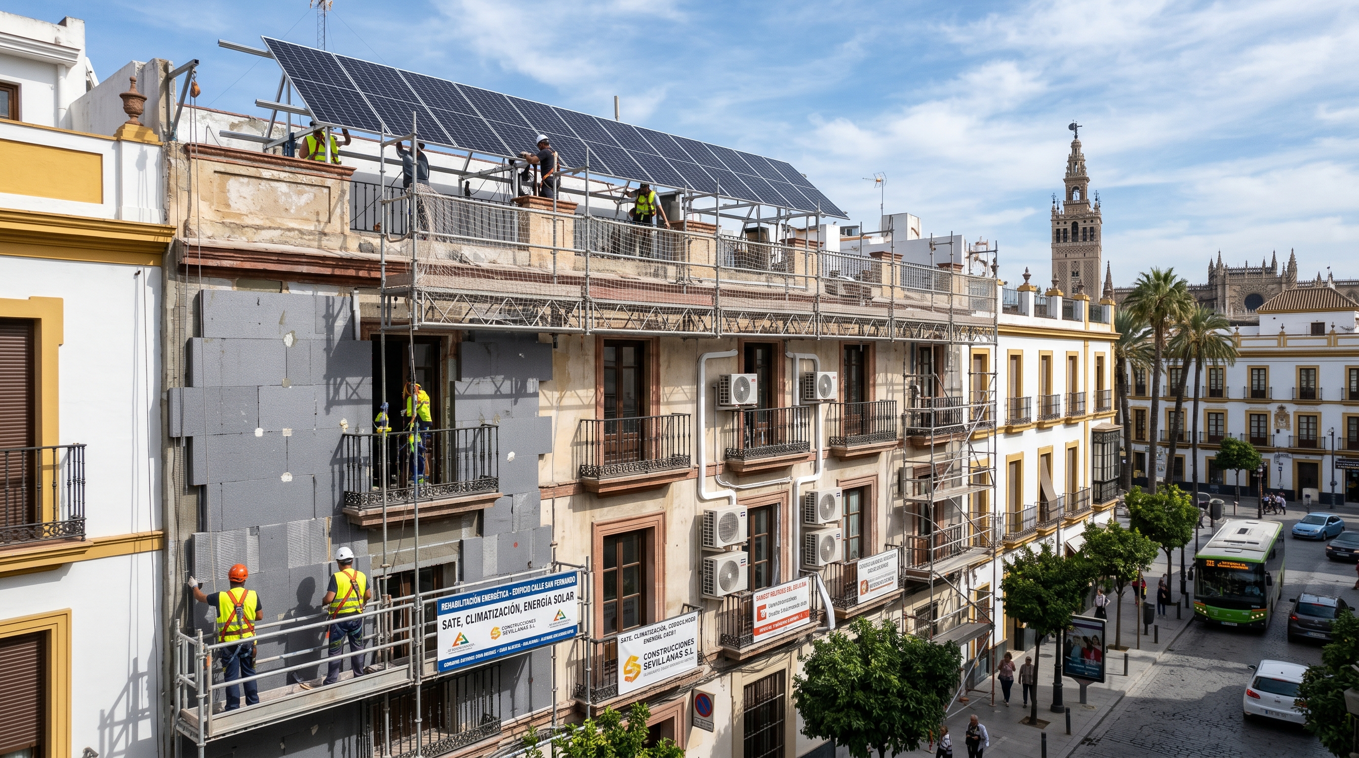 Rehabilitación energética en edificio residencial de Sevilla
