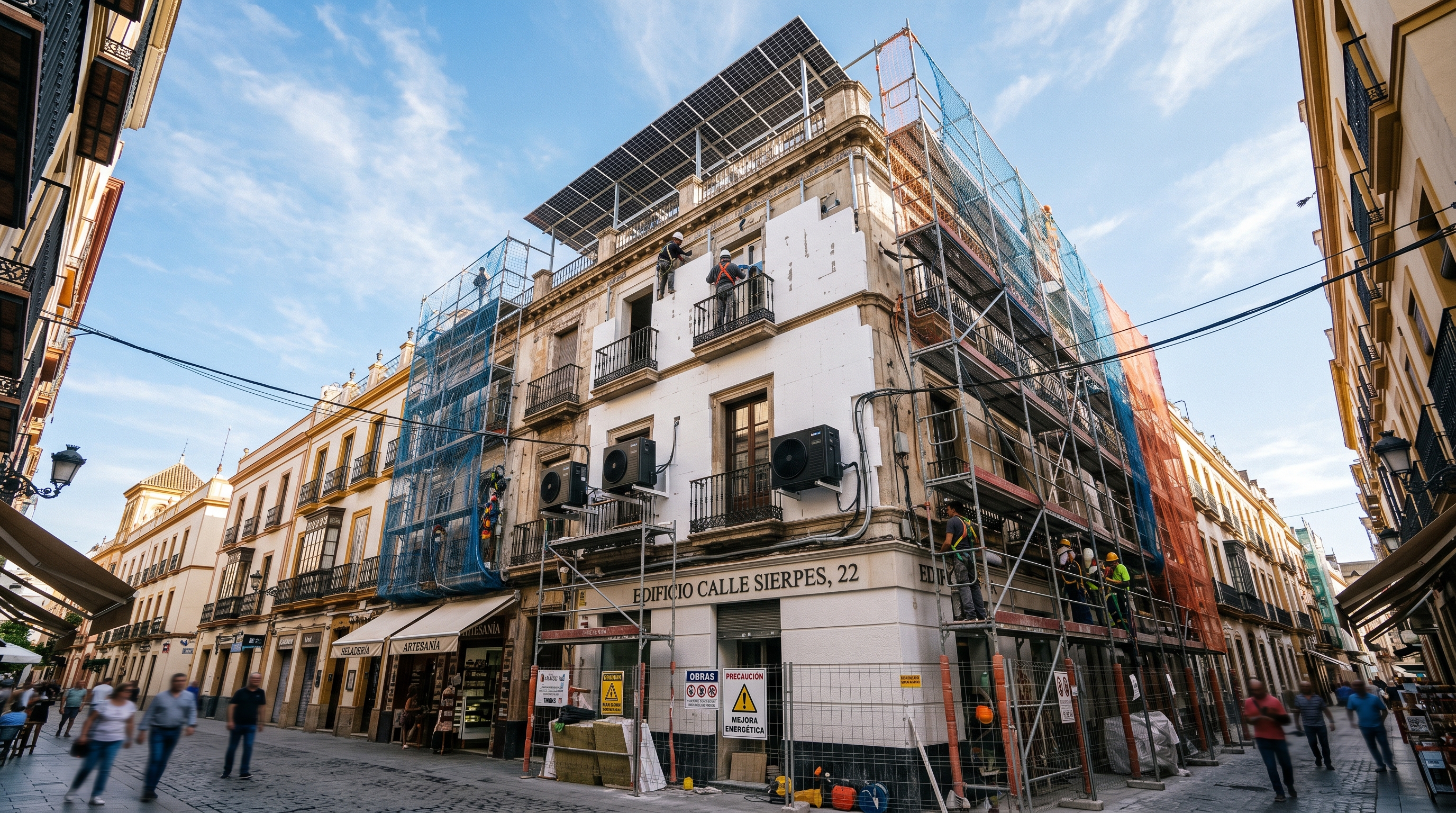 Obra de rehabilitación en Calle Sierpes, Sevilla